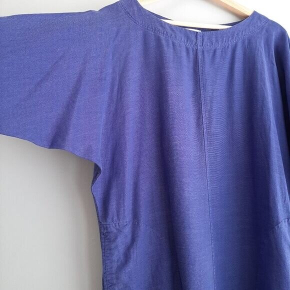 WILFRED | Aritzia Delphine Relaxed Fit Shift Dress w/ Pockets Blue Sz XS Flawed - Picture 6 of 14